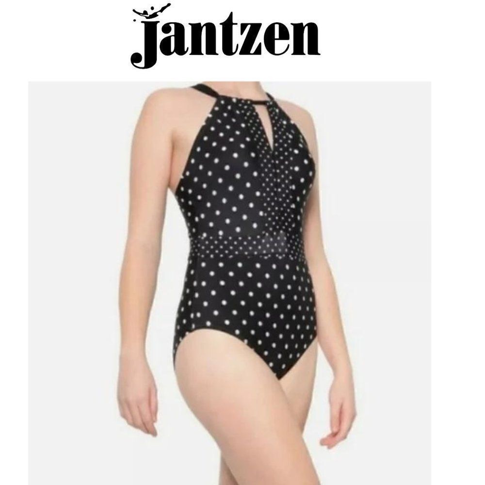 Jantzen Tummy control Black & White SZ 14 Swimsuit